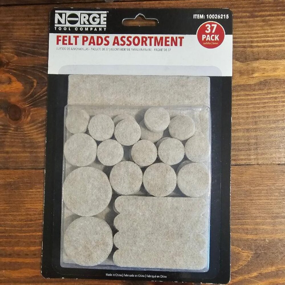 Norge Felt Pads Assortment For Chairs Furniture 37 Pack